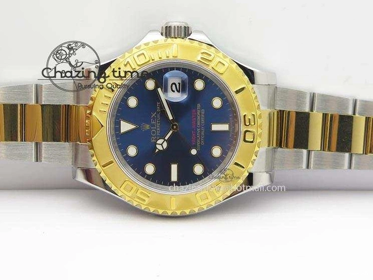 Dial Bracelet Yacht-Master 116622 On SS JF Best Blue A2836 Edition YG 0215